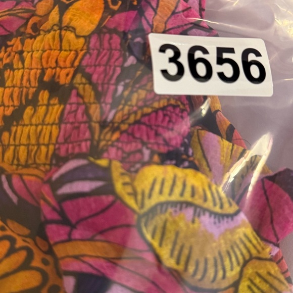 Anthropologie‎ Alexandra Farmer Puff Sleeve Floral Butterfly Blouse - Picture 6 of 6